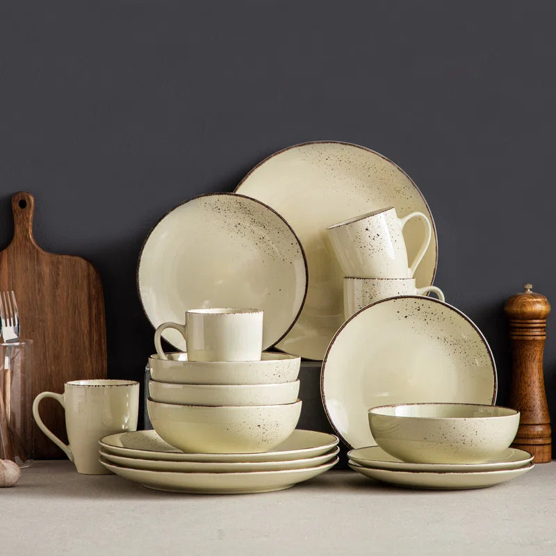 Aagman Piece Stoneware Dinnerware Set - Service for 4