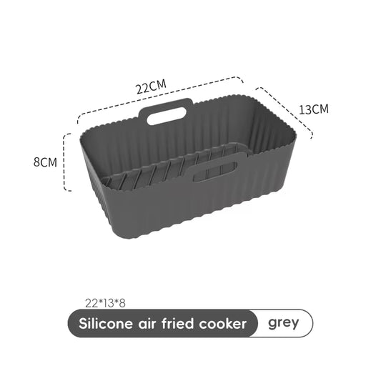 Non-Stick Rectangular Air Fryer Basket Easy Clean Air Fryer Silicone Pot Air Fryer Basket Suitable for Air Fryer