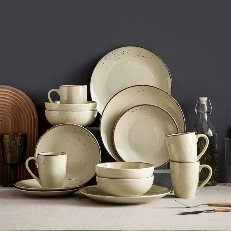 Aagman Piece Stoneware Dinnerware Set - Service for 4
